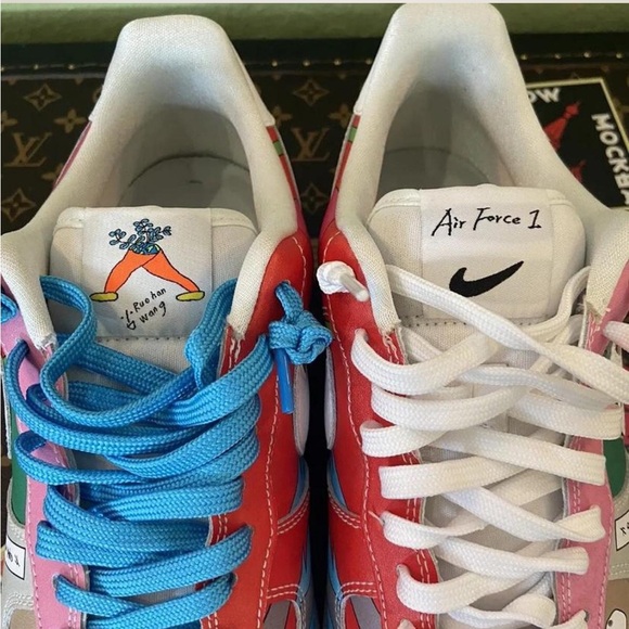 Nike Air Force 1 Low x Ruohan Wang Multi-Color 2020. Flyleather AF1, Men's US 11 - Picture 3 of 8